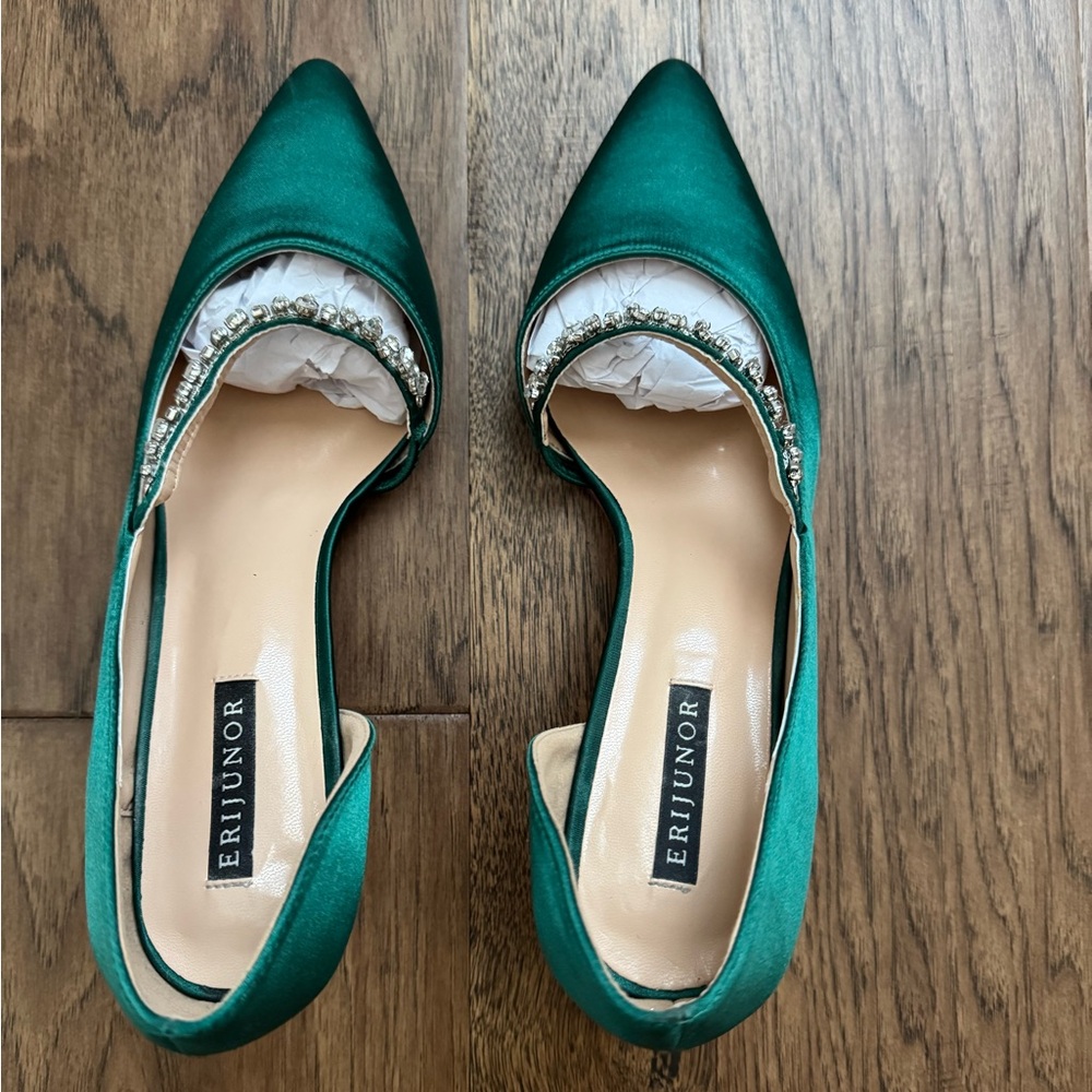 Green Heels with dazzle - Picture 6 of 8